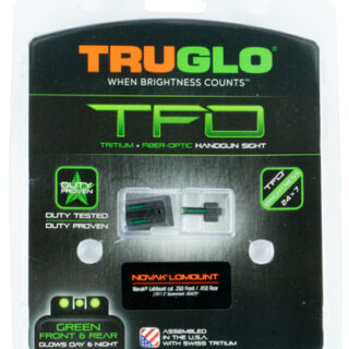 TruGlo TG131NT3 TFO  Black | Green Tritium & Fiber Optic Front Sight Green Tritium & Fiber Optic Rear Sight