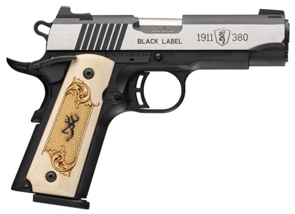 BROWNING 1911-380 BL MED MAPLE COMPACT PISTOL,3DT,380