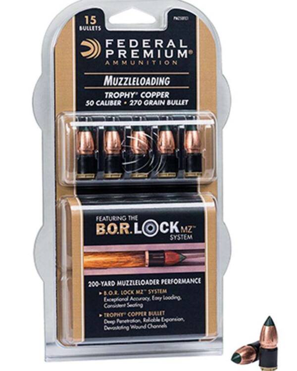 FEDERAL 270GR TROPHY COPPER MZ WITH B.O.R LOCK SYSTEM 15 RD/BX 10 BX/CS