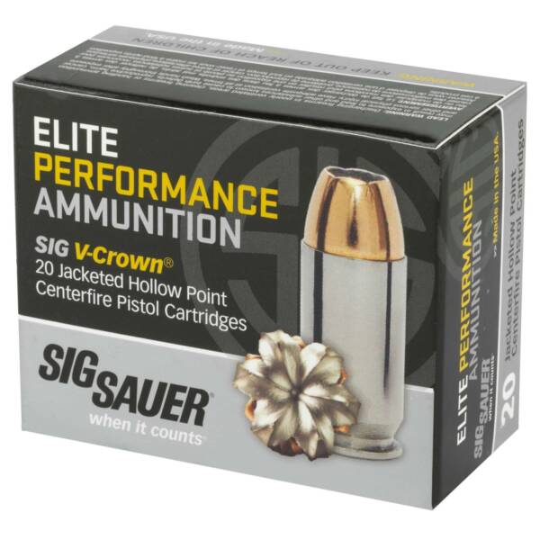 SIG SAUER ELITE V-CROWN 10MM 180GR JHP 20RD BX 200RD CASE - Image 2