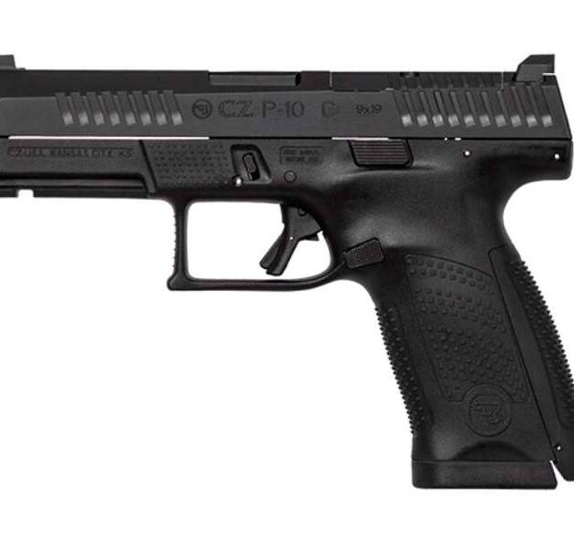 CZ P-10 C OPTICS READY 9MM PISTOL BLACK REVERSE MAG CATCH 2-15RD MAGS