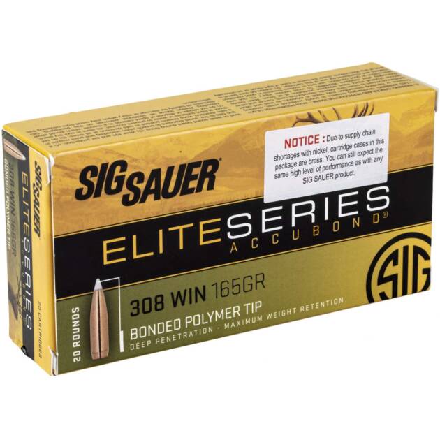 SIG SAUER ELITE ACCUBOND 308WIN 165G 20RD BX