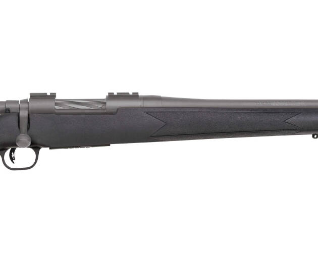 MOSSBERG PATRIOT 243 WIN RIFLE CERAKOTE STS/BLK SYNTH STK