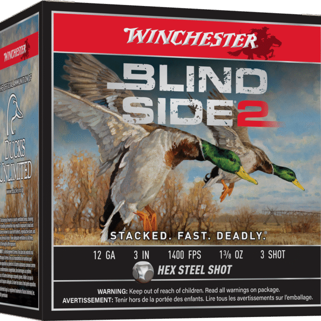 WINCHESTER BLIND SIDE 2 12G 3" #3 1-3/8OZ HV HEX 25RD BX