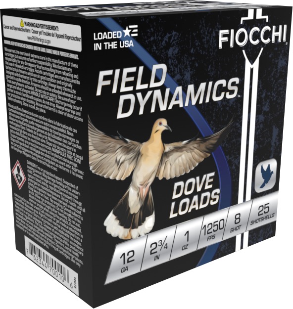 FIOCCHI 12G 2-3/4" 1OZ 8SHT G&T 25/250RDS
