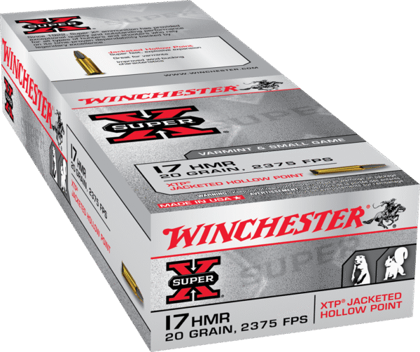 WINCHESTER SUPER X 17HMR 20G XTP JHP 50RD BX 1000RD CASE