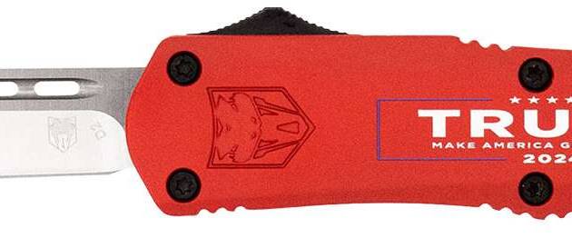 COBRATEC KNIVES MEDIUM FS-3 TRUMP 2024 RED DROP POINT NON SERRATED