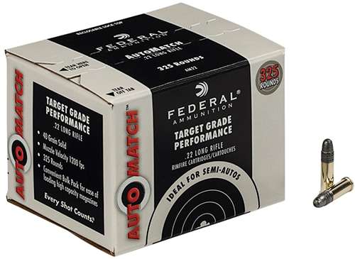 FEDERAL 22 LR AUTOMATCH BULK (325RD) PACK "CHAMPION" 325 RD/BX 10 BX/CS