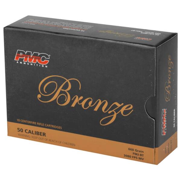 PMC BRONZE 50CAL BMG 660GR FMJ BT 10RD BX 200RD CASE - Image 2