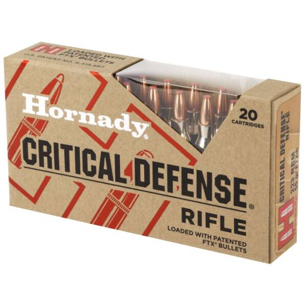HORNADY CRITICAL DEFENSE 223 REM 55GR FTX 20RD BX 200RD CASE - Image 2