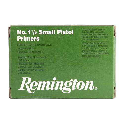 REMINGTON PRIMER 1-1/2 SMALL PISTOL 100 RD/BX 10BX/BRICK 5 BRICK/CS