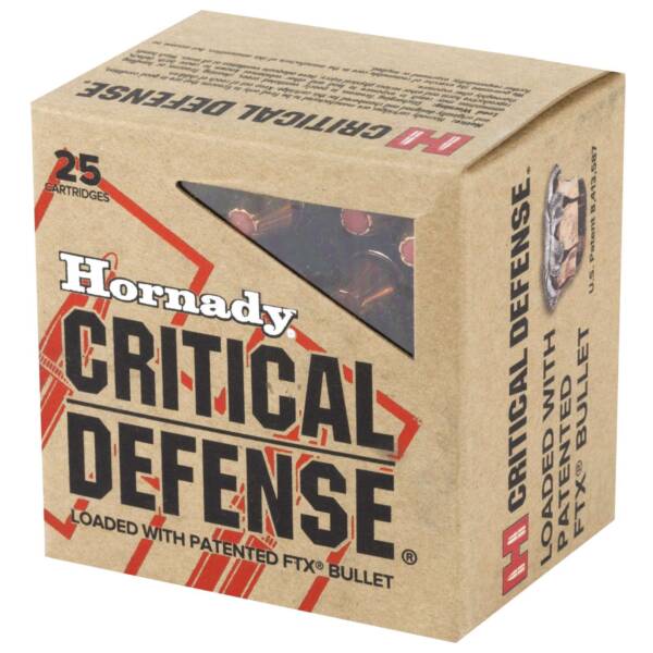 HORNADY CRITICAL DEFENSE 38SPCL+P 110GR FTX 25RD BX 250RD CASE - Image 2