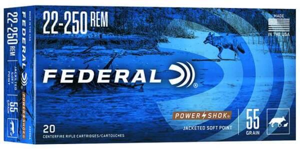 FEDERAL 22250 REM 55GR POWER-SHOK SP 20 RD/BX 10 BX/CS
