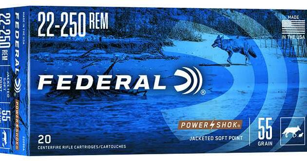 FEDERAL 22250 REM 55GR POWER-SHOK SP 20 RD/BX 10 BX/CS