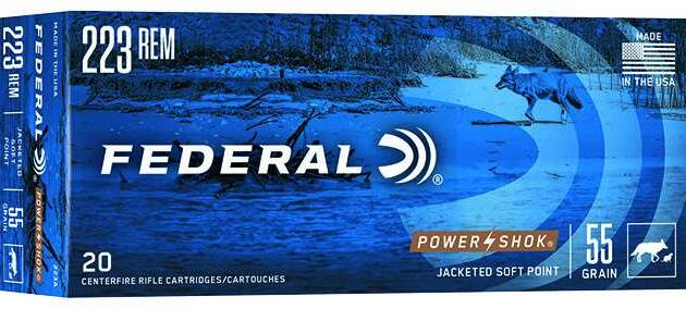 FEDERAL 223 REM 55GR POWER-SHOK SP 20 RD/BX 10 BX/CS