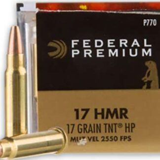 FEDERAL 17 HMR 17GR SPEER TNT "V-SHOK" 50 RD/BX 60 BX/CS - .17 HM2 0.44 Brass
