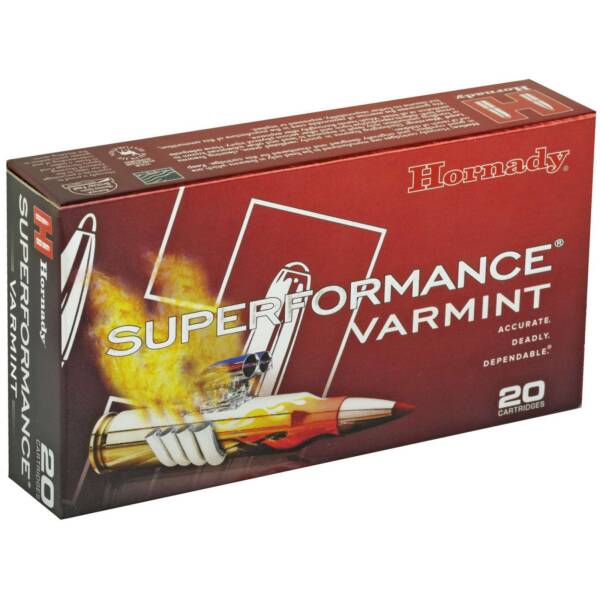 HORNADY SUPERFORMANCE VARMINT 222REM 50G VMAX 20RD BX 200RD CASE