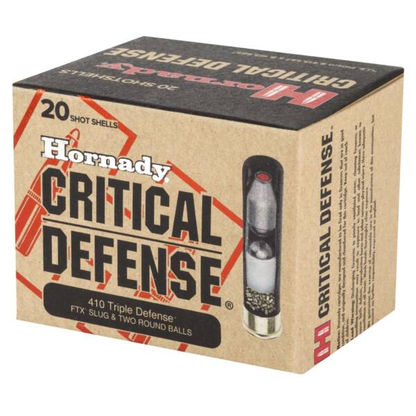 HORNADY CRITICAL DEFENSE 410 TRPL DFNS 2.5" SLUG 20RD BX 200RD CASE - Image 2