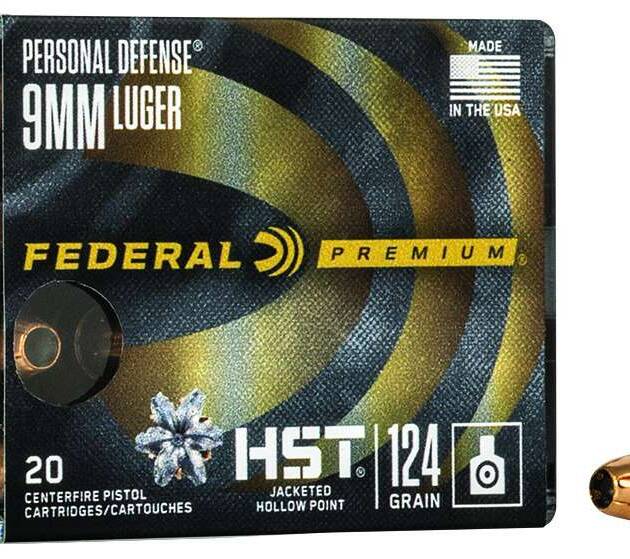 FEDERAL 9MM LUGER 124GR HST JHP 20 RD/BX 10 BX/CS