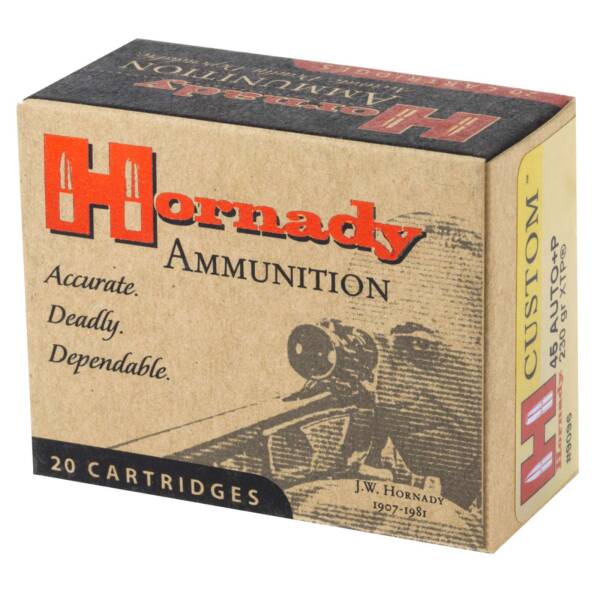 HORNADY CUSTOM 45 AUTO+P 230GR XTP 20RD BX 200RD CASE - Image 2