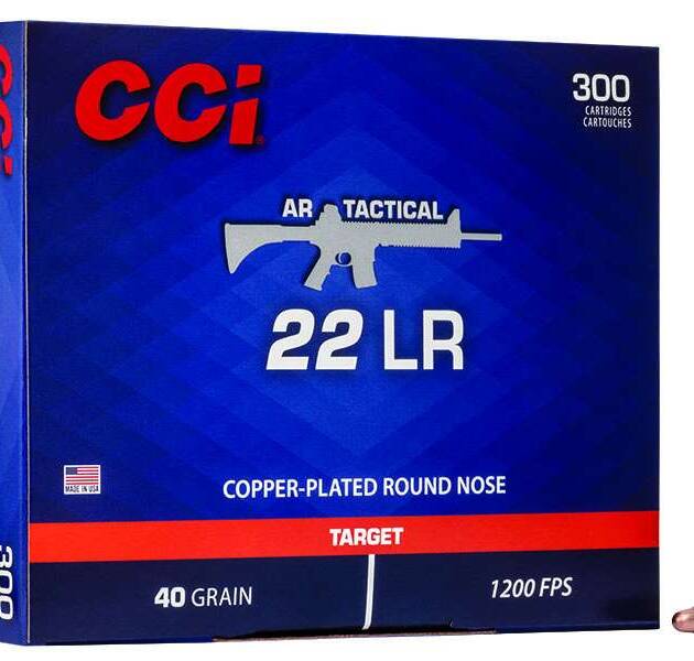 CCI 22 LR AR TACTICAL 40GR CPRN 300 RD/BX 10 BX/CS