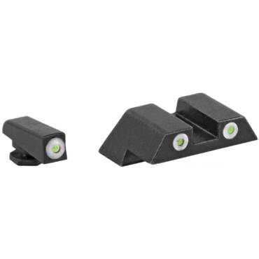 ATI NIGHT SIGHT GLOCK LARGE FRAME | steel | black | night sight set/green