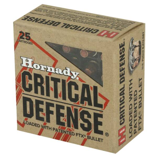 HORNADY CRITICAL DEFENSE 32AUTO 60G FTX 25RD BX 250RD CASE - Image 2