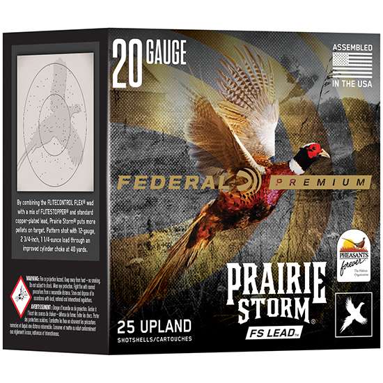 FEDERAL 20GA 2-3/4" MAX 1OZ 6 SHOT FS LEAD 25 RD/BX 10 BX/CS