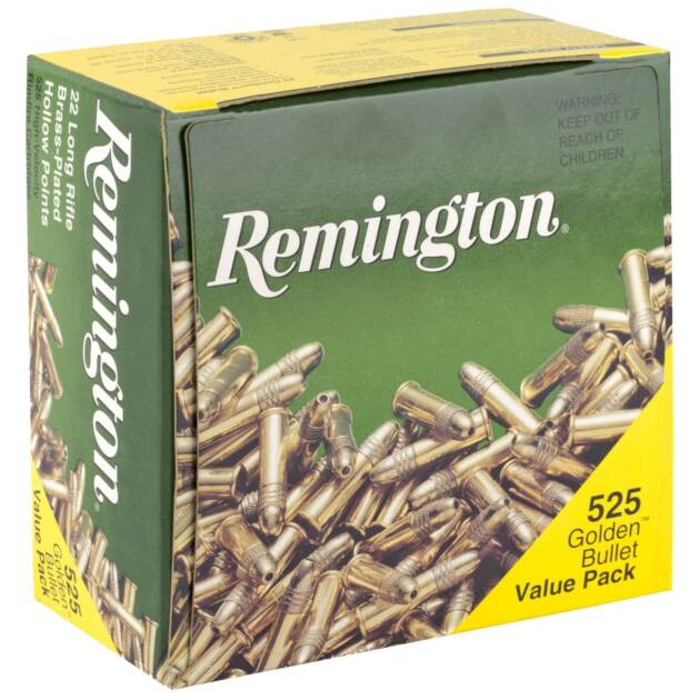 REMINGTON 22 GOLDEN BULLET, 22 LR, HV 36GR HP 525 RD/BX 12 BX/CS