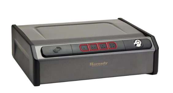 HORNADY RAPID SAFE RFID ACCESS CODE KEY ENTRY, HOLDS 2 HANDGUNS 13"X11"X3.3"