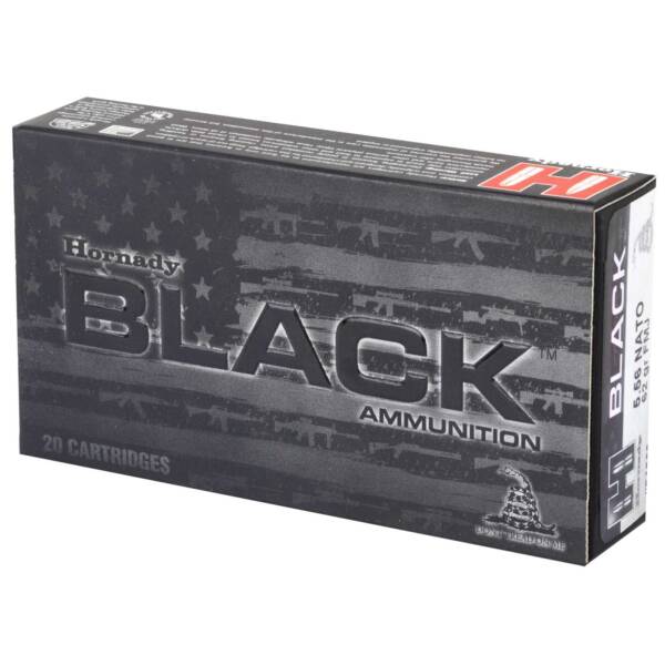 HORNADY BLACK 5.56NATO 62GR FMJ 20RD BX 200RD CASE - Image 2