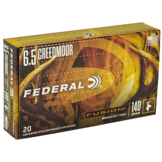 FEDERAL 6.5 CREEDMOOR 140GR FUSION 20 RD/BX 10 BX/CS