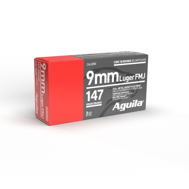 AGUILA 9MM FMJ FLAT PNT 147GR 50RD BX 20 BXS PER CS