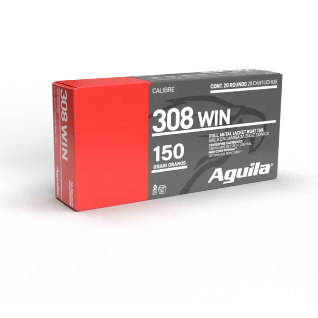 AGUILA 308 WIN 150GR FMJBT 20RD 25 BXS PER CS