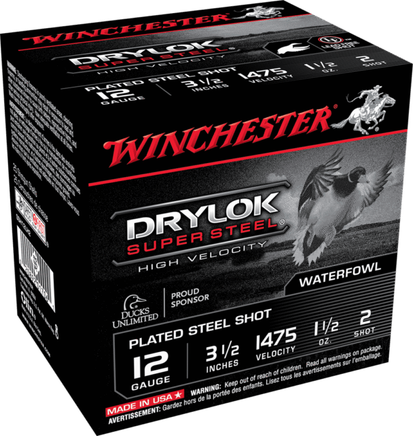 WINCHESTER DRYLOK SUPER STEEL 12G 3.5" 1.5OZ #2 SHT 25RD/250RD