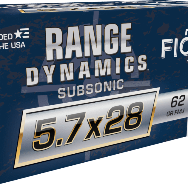 FIOCCHI 5.7X28 RANGE DYNAMICS SUBSONIC 62G 50RD BX 500RD CS