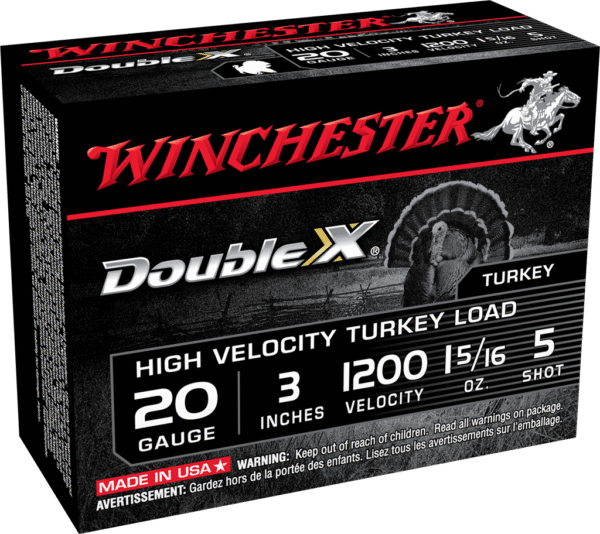 WINCHESTER DOUBLE X 20G 3" #5  1-5/16OZ 10RD BX 100RD CS