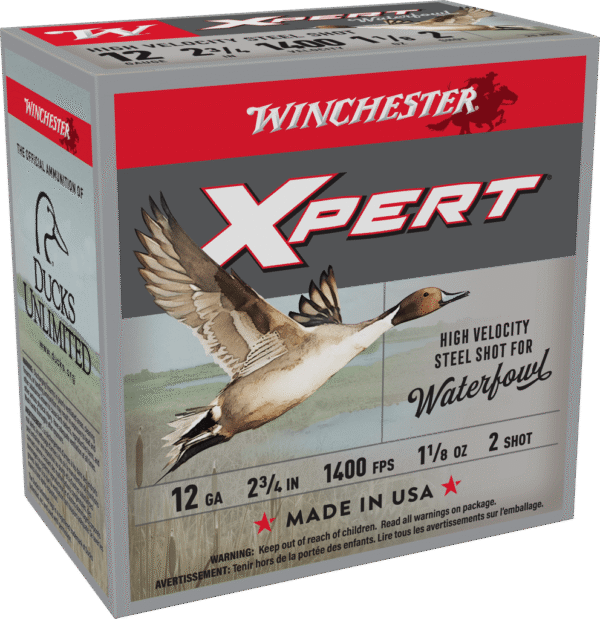 WINCHESTER SUPER X XPERT H.V. STEEL 12GA 2.75" 1-1/8OZ #2 25RDS BX 250RD CASE