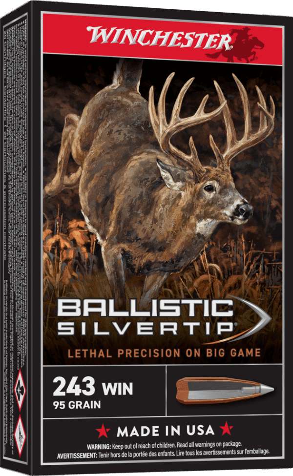 WINCHESTER BALLISTIC SILVERTIP 243WIN 95GR 20RD BX 200RD CASE