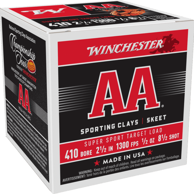 WINCHESTER AA SUPER SPORT 410GA 2 1/2" 1/2 OZ #8.5 25RD BX 250RD CASE