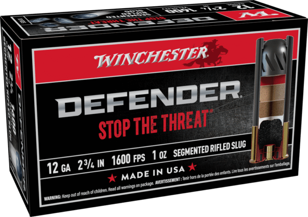 WINCHESTER DEFENDER 12G 2 3/4" 1OZ SLUG 10RD BX 100RD CASE