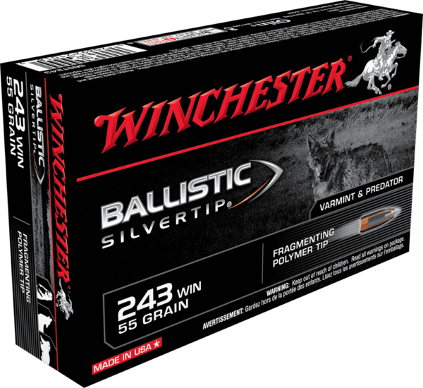 WINCHESTER BALLISTIC SILVERTIP 243WIN 55GR 20RD BX 200RD CASE