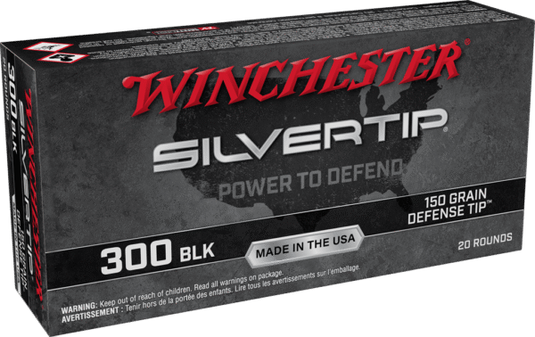 WINCHESTER SILVERTIP 300 BLACKOUT 150G DEFENSE TIP 20RDS
