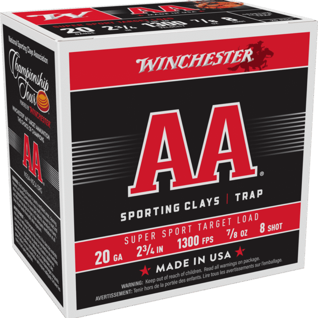WINCHESTER AA SPR SPRT 20G 2-3/4" #8 7/8OZ 25RDS