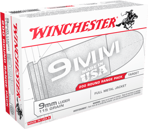 9MM 115GR FMJ 200RD BOX 1000RD CASE