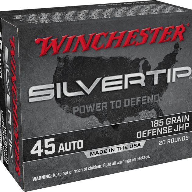 WINCHESTER SILVERTIP 45ACP 185GR HP 20RD BX 200RD CASE