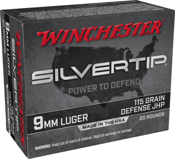 WINCHESTER SILVERTIP 9MM 115GR HP 20RD BX 200RD CASE