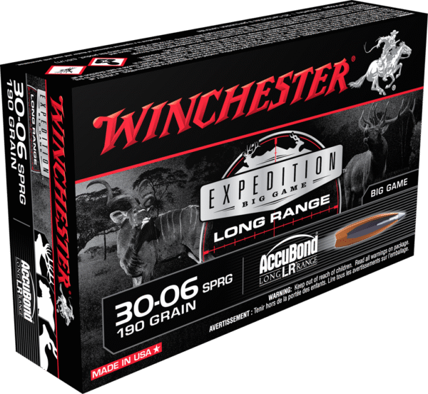 WINCHESTER BIG GAME 30-06 190 GR ACCUBOND LR 20RD BX 200RD CASE