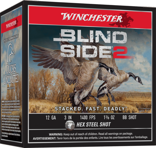 WINCHESTER BLIND SIDE 2 12G 3" BB 1-3/8OZ HV HEX 25RD BX