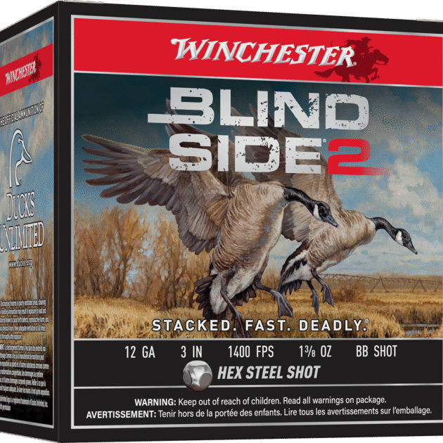 WINCHESTER BLIND SIDE 2 12G 3" BB 1-3/8OZ HV HEX 25RD BX